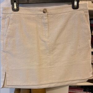 Chic Cream Textured Skirt